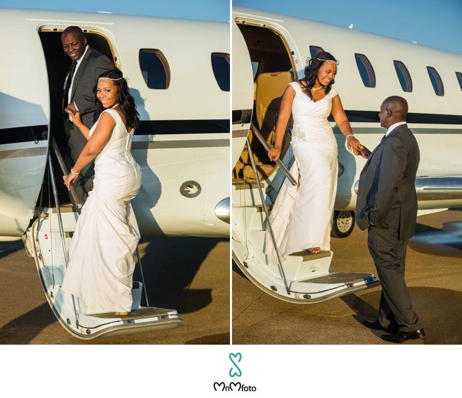 Dallas Engagement Photos In Private Jet At Dallas Love Field Airport