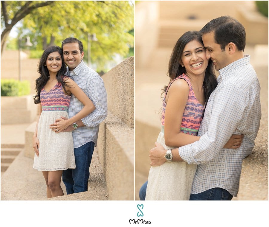 Fort Worth Water Gardens Engagement Photography