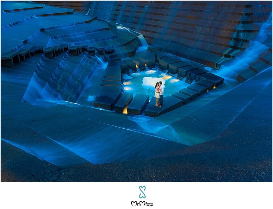 Fort Worth Water Gardens Engagement Photography
