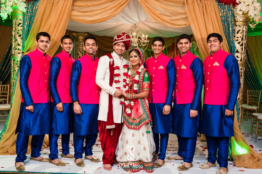 Indian wedding photography Hyatt Dallas bridal party