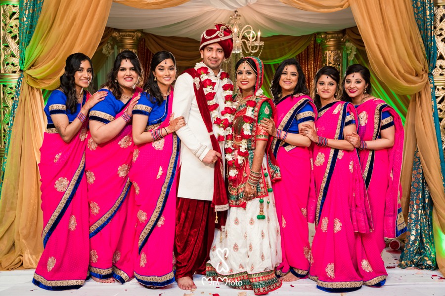 Indian wedding photography Hyatt Dallas bridal party