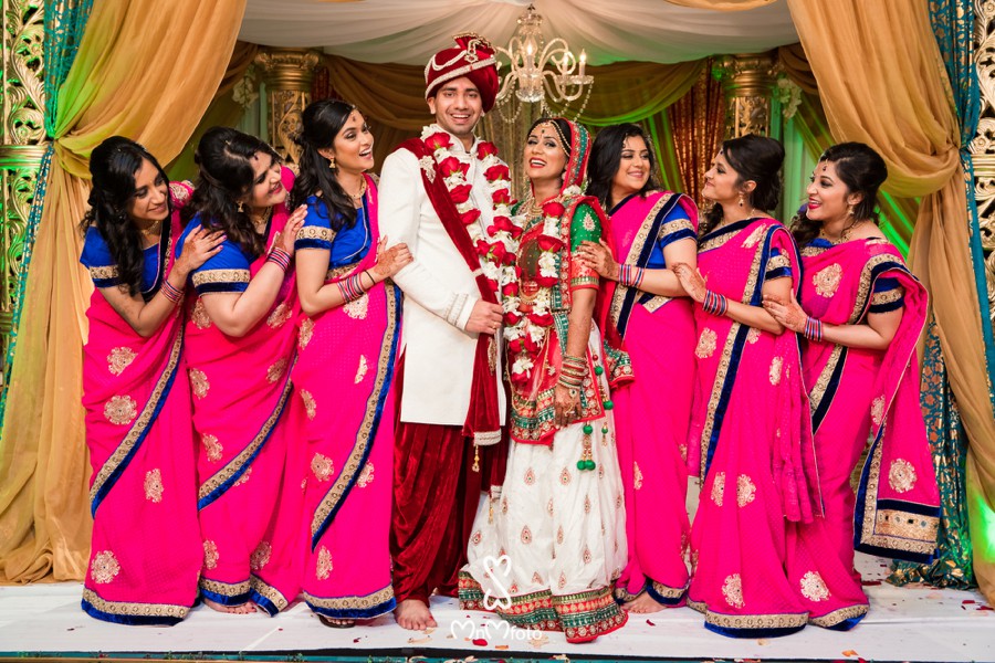 Indian wedding photography Hyatt Dallas bridal party