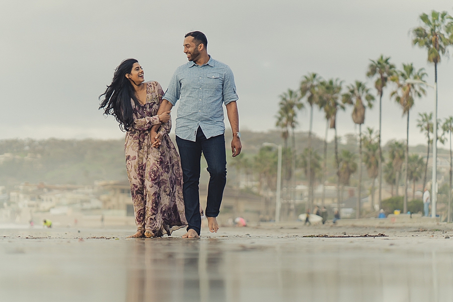 San Diego La Jolla Beach engagement photos 