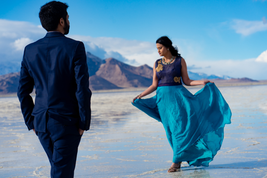 Salt Flats Engagement Photo Shoot Utah 