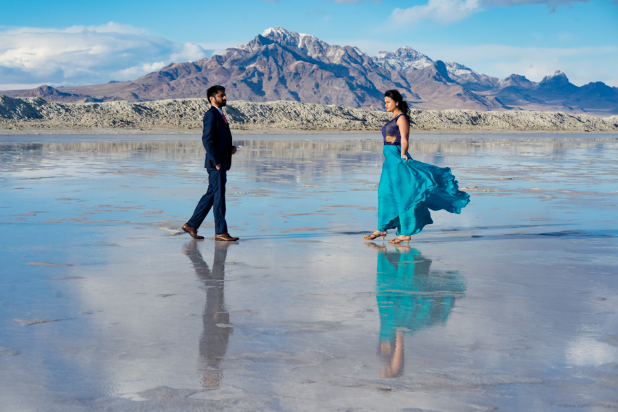 Salt Flats Engagement Photo Shoot Utah 