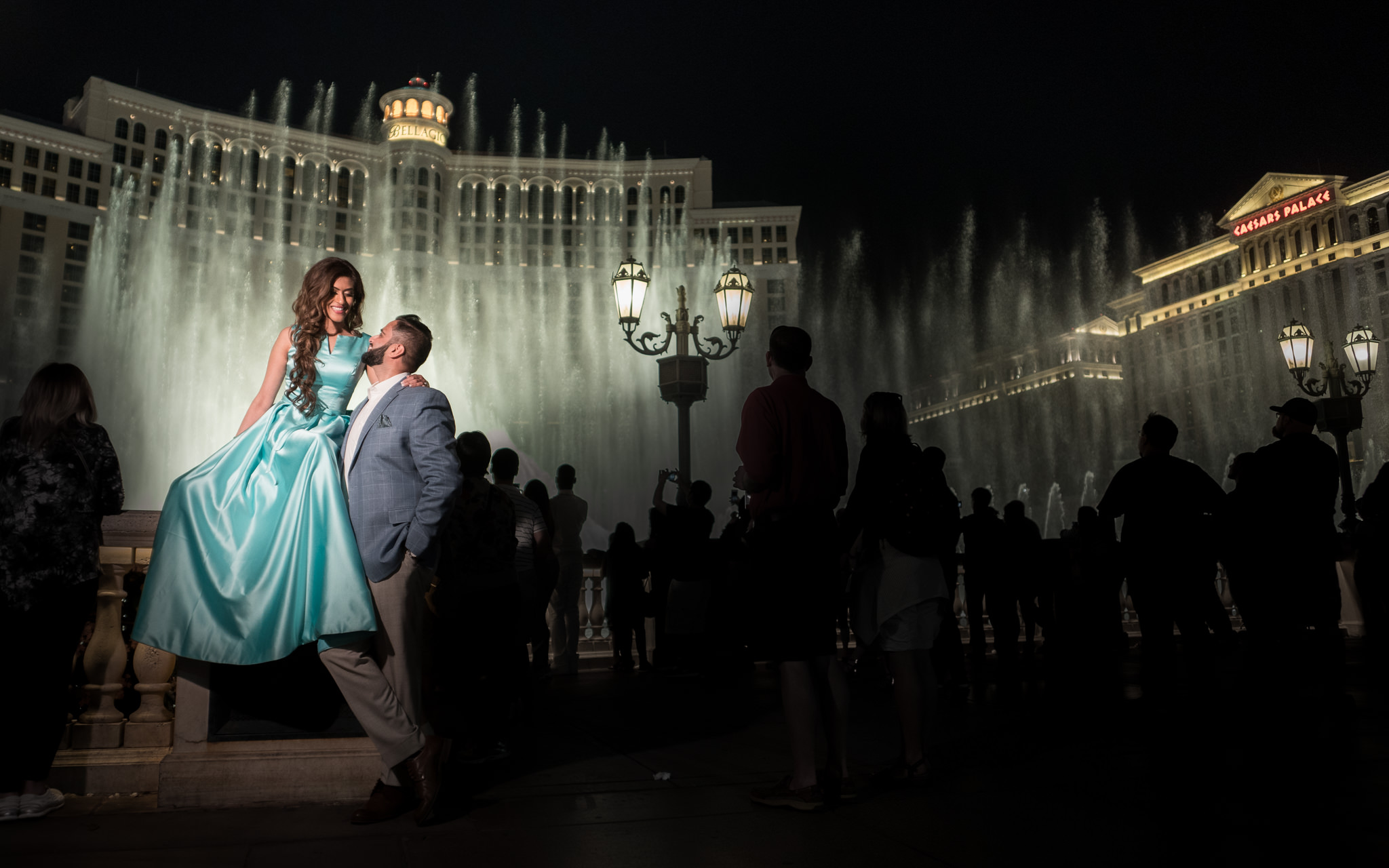 Las Vegas bellagio engagement photo shoot