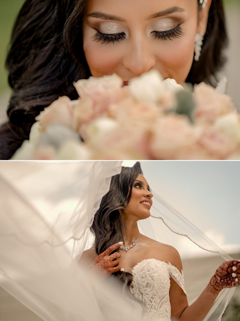 bridal veil photo christian indian bride