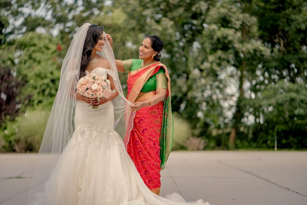 indian bride and mother passionate moment
