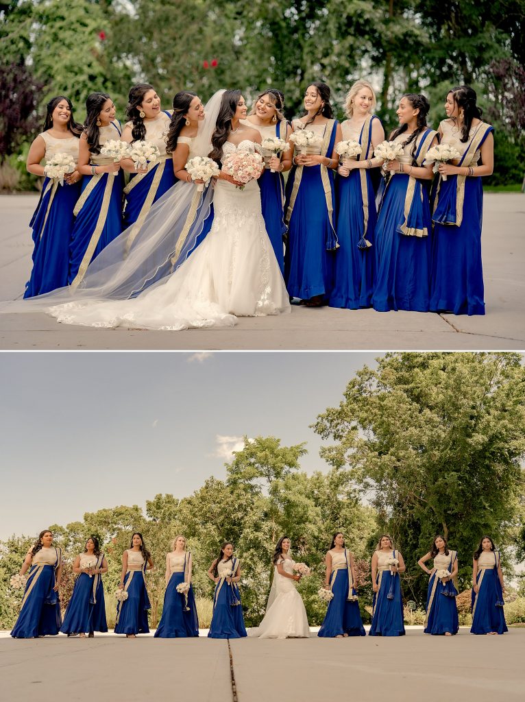 indian bride bridal party photos