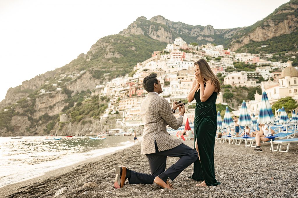 Positano Italy engagement photo shoot